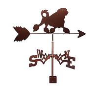 Weathervane with Animal Ornament,Garden Stake Weather Vane Professional Measuring Tool Garden Yard Decoration,Wind Direction Indicator Easy to Assemble -Dog