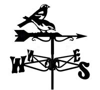 Weathervane with Animal Ornament,Metal Wind Direction Indicator Garden Stake Weather Vane Professional Measuring Tool Garden Yard Easy Use-Bird