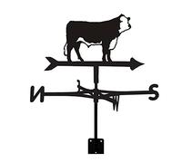 Weathervane with Animal Ornament,Practical Wind Direction Indicator,Garden Stake Weather Vane Outdoor Construction Professional Measuring Tool Garden Yard Easy Use-Cows