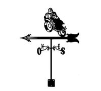 Weathervane With Arrow Stainless Steel Satin Black Retriever Weather Vane Ornament Wind Direction Indicator Garden Stake Art Decor Weathercock Measuring Tool