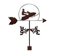 Weathervane With Arrow Stainless Steel Satin Black Retriever Weather Vane Ornament Wind Direction Indicator Garden Stake Art Decor Weathercock Measuring Tool