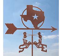 Weathervane with Roof Mount Wrought Iron Weather Vane, Wind Direction Indicator Roof Garden Metal Decorations Gift Professionnel Measuring Tool for Outdoor Farm Yard Garden