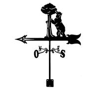 Weathervane With Roof Mounted Weather Vane Wind Direction Indicator Retro Wind Vane Metal Garden Creative Stainless Steel for Farm Yard Home Weathercock Measuring Tool