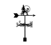 Weathervane Wolf Fox Hound Shape Wildlife Ornament Wind Vane with Roof Mount Direction Creative Home Decor for Outdoor Farmhouse Yard Garden Gazebo, Style 1 (Style 3)
