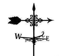 Weathervanes Animal Metal Weather Vanes, Vintage Animal Weather Vane Metal Wind Direction Indicator, Black(D)