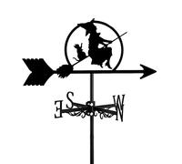 Weathervanes Flying Fairy Witch Roof Weather Vane, Stainless Steel Direction Indicator Kit ?Measuring Tools Farm Scene,Flying Witch
