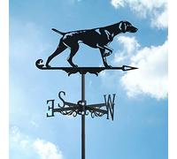 Weathervanes Metal with Animal Dog Puppy Ornament, Weather Vane Direction Indicator Measuring Tool Garden Yard Roof Mount, Vane Weathercock,German Shorthaired Pointer