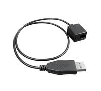 Weatwo RJ9 Plug to USB Headset Adapter, USB Male to RJ9 Female Cable Cord Compatible with Plantronics Jabra Wired U10P RJ9 or Wireless DECT Headphones to Computer Laptop PC Mac Tablet Windows