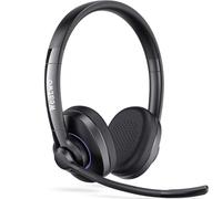 Weatwo Wireless Headset Class 1 V5.1 Bluetooth Headset with CVC8.0 Dual Microphone Noise Cancelling Wireless Headphone for Mobile Phone PC Teams Zoom Home Office, 30H+ Talk Time, Comfort Fit