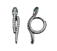 WEAV 925 Sterling Silver 3d Snake Earrings For Women Shiny Zircon Snake Ear Buckles Statement Fine Jewelry Party Gift