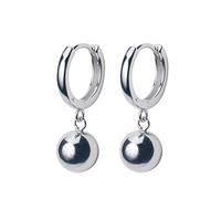 WEAV New Big Balls Sterling Silver 925 Hoop Earring For Women Simple Earring Style Fine Jewelry Accessories