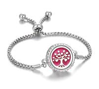 WEAV New Tree Of Life Aromatherapy Bracelet Threads Rotate Open Locket Bracelets Aroma Perfume Essential Oil Diffuser Bracelet