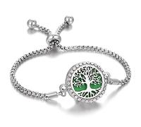 WEAV New Tree Of Life Aromatherapy Bracelet Threads Rotate Open Locket Bracelets Aroma Perfume Essential Oil Diffuser Bracelet