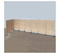 Weave Blackout Privacy Screen,Folding Short Room Divider,8 Panels Temporary Partition Wall with Wheel,for Dorm Kindergarten Separation(31.49 x 15.74in-8 Pieces)
