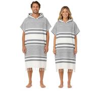 Weave Essentials Hamam Poncho Towel - Hooded Changing Robe with Pocket, 100% Cotton Turkish Style Fringed Beach Poncho, Quick Dry & Lightweight, 150x90cm