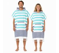Weave Essentials Hamam Poncho Towel - Hooded Changing Robe with Pocket, 100% Cotton Turkish Style Fringed Beach Poncho, Quick Dry & Lightweight, 150x90cm (Turquoise)