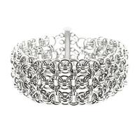 Weave Got Maille Helm Chain Maille Bracelet Kit, Silver Cuff