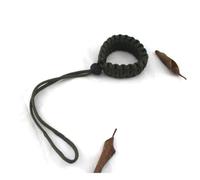 Weave Keychain Umbrella Rope Bracelet Handmade Universal Camera | Black Polyester, Fully Adjustable Strap, Military Seven Core Paracord, for Photographers and Birdwatchers