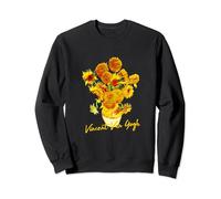 Weave pattern of Sunflowers by Vincent van Gogh Sweatshirt