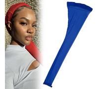 Weave Sleeve for Locs with Drawstring- Hair Weave for Long Braids, Loc Sleeve for Dreadlocks Women, with Elastic Band for Bun Faux Hair (Blue)