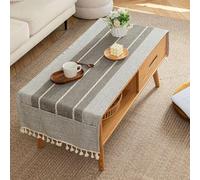Weave tablecloth,Linen tablecloth,Coffee Table Cover With Pockets And Tassel Rectangular Waterproof Tablecloth Dining Tabletop Decoration Washable Table Top Dust Cover-P-60x160cm(24x63inch) ( Color :