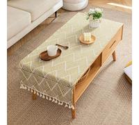 Weave tablecloth,Linen tablecloth,Coffee Table Cover With Pockets And Tassel Rectangular Waterproof Tablecloth Dining Tabletop Decoration Washable Table Top Dust Cover-P-60x160cm(24x63inch) ( Color :