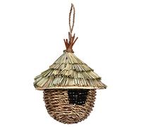 Weaved Hanging Parrot Nest Houses Birds Nest Bird Cage Cage Outdoor Decorative Bird House Natural Grass Pet Supplies Humming Houses For Outside Hanging
