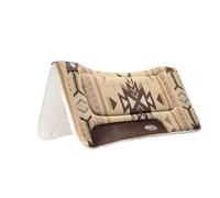 Weaver Equine All Purpose Contoured Horse Saddle Pad, Shock Absorbing Durable Equine Supplies, Santa Fe-Beige/Brown, 30" x 30"