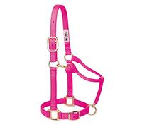 Weaver Leather 35-4805-DP Nylon Miniature Horse Adjustable Halter, Large, Diva Pink