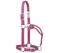 Weaver Leather 35-7376-BH Original Adjustable Nylon Halter with Chrome Plated Hardware, Blush, 1" Large Horse