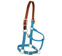 Weaver Leather Adjustable Breakaway Nylon Horse Halter, Hurricane Blue, Weanling/Pony