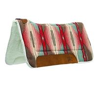 Weaver Leather All Purpose 30" x 30" Contoured Saddle Pad with Felt Insert and Merino Wool Fleece Bottom, Red/Tan