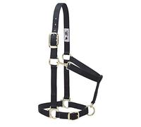 Weaver Leather Basic Adjustable Nylon Halter, Black, 1" Small Horse