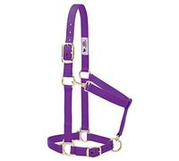 Weaver Leather Basic Adjustable Nylon Halter, Purple, 1" Large Horse