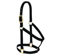 Weaver Leather Basic Non-Adjustable Nylon Horse Halter, Black, 1" Large Horse