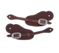 Weaver Leather Basin Cowboy Spur Straps Brown, Mens