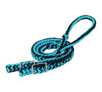 Weaver Leather Braided Nylon Barrel Rein Hurricane Blue/Black, 1/2 x 8'