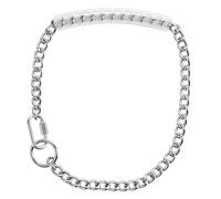 Weaver Leather Chain Goat Collar with Rubber Grip, Chrome Plated, 24-Inch