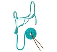Weaver Leather Diamond Braid Rope Halter and Lead, Teal/Gray/Orange