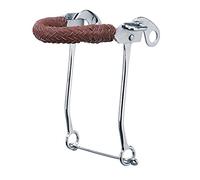 Weaver Leather Hackamore Bit with Braided Leather Noseband Chrome Plated, 9"