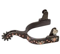 Weaver Leather Ladies' Spur with German Silver Floral Trim and Copper Dots
