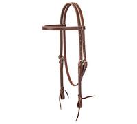 Weaver Leather Latigo Leather Browband Headstall, Brown, 5/8