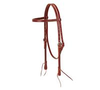 Weaver Leather Latigo Leather Browband Headstall,Burgundy