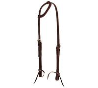 Weaver Leather Latigo Leather Flat Sliding Ear Headstall Burgundy,One Size