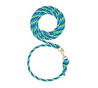 Weaver Leather Livestock Adjustable Poly Neck Rope Blue/Hurricane Blue/Lime Zest, 1/2 x 10'