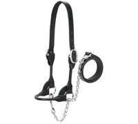 Weaver Leather Livestock Dairy/Beef Rounded Show Halter, Black, Large