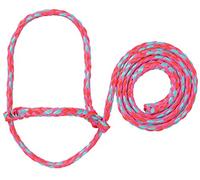 Weaver Leather Livestock Poly Rope Sheep Halter Hot Pink/Coral/Mint