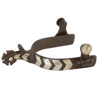 Weaver Leather Men's Show Spur with German Silver Chevron Trim, 1.25