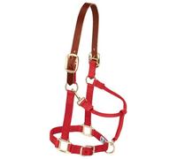 Weaver Leather Nylon Adjustable Breakaway Horse Halter, Yearling, Red