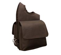 Weaver Leather Nylon Pommel Bag Brown, 6 x 7.5 x 2.5